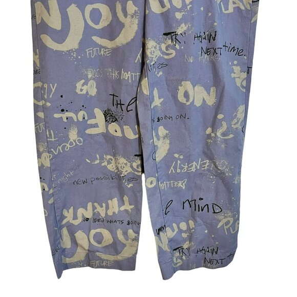 NEW URBAN OUTFITTERS MENS PANTS LARGE PRINTED PULL-ON STRAIGHT FIT GRAFFITI CHIN - Picture 4 of 7